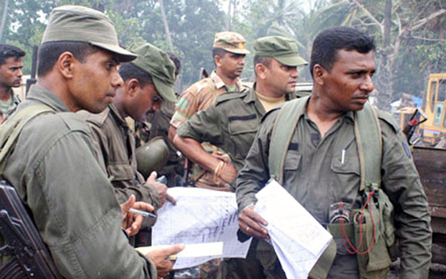 Sri Lanka sõdurid riigi põhjaosas Mullativu piirkonnas.