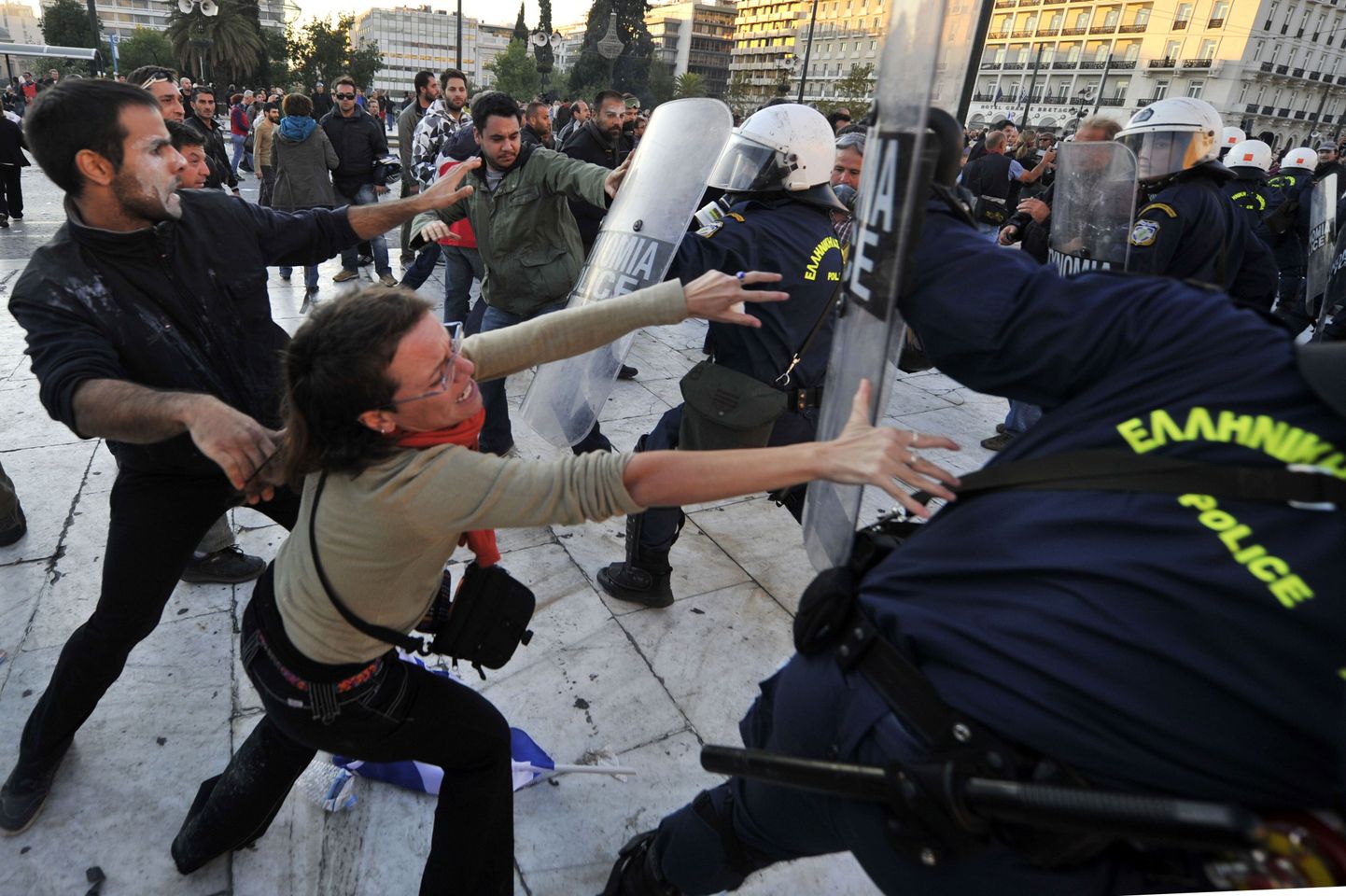Kreeka meeleavaldajad.