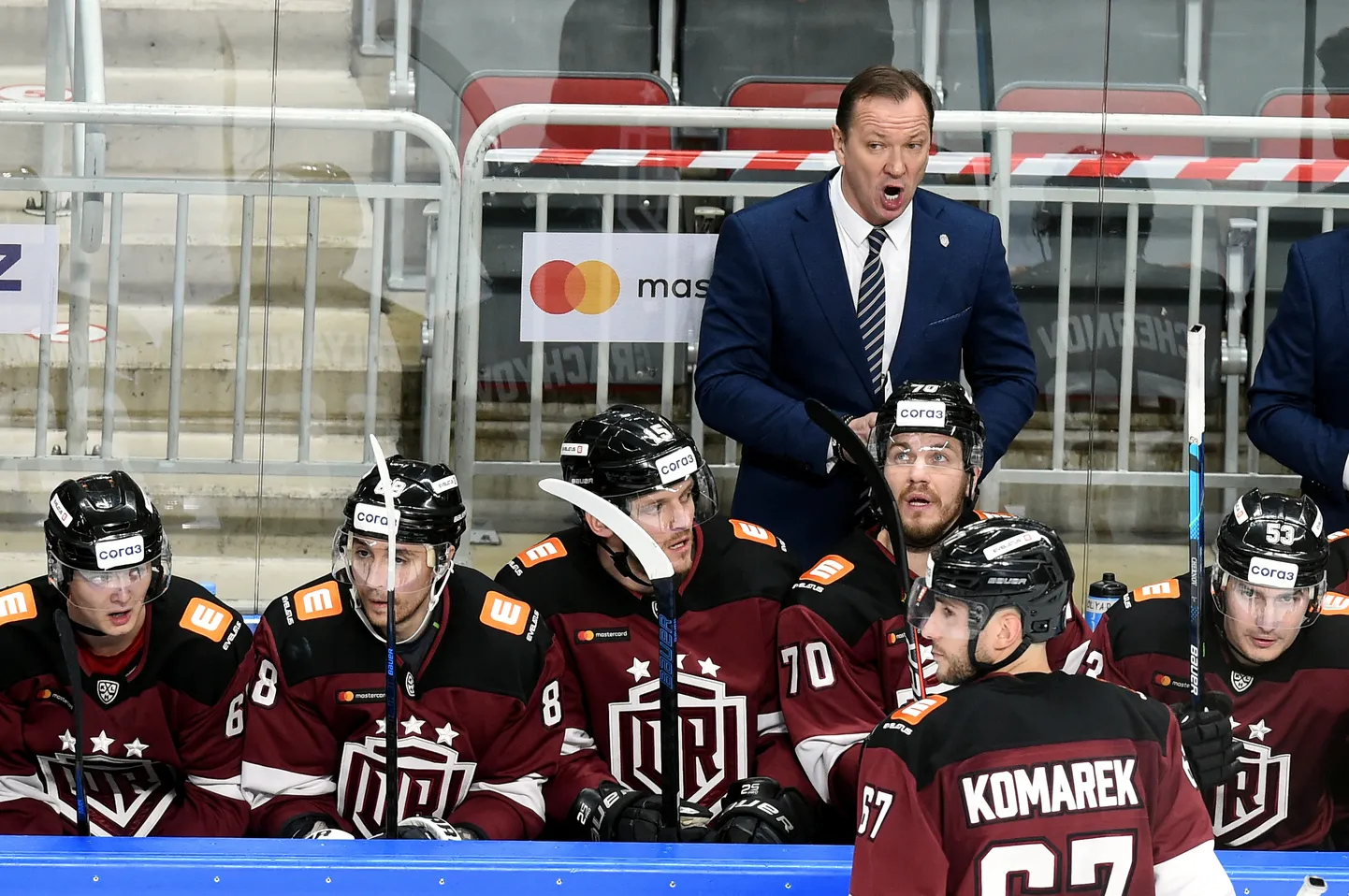 Pēteris Skudra un Rīgas "Dinamo" hokejisti