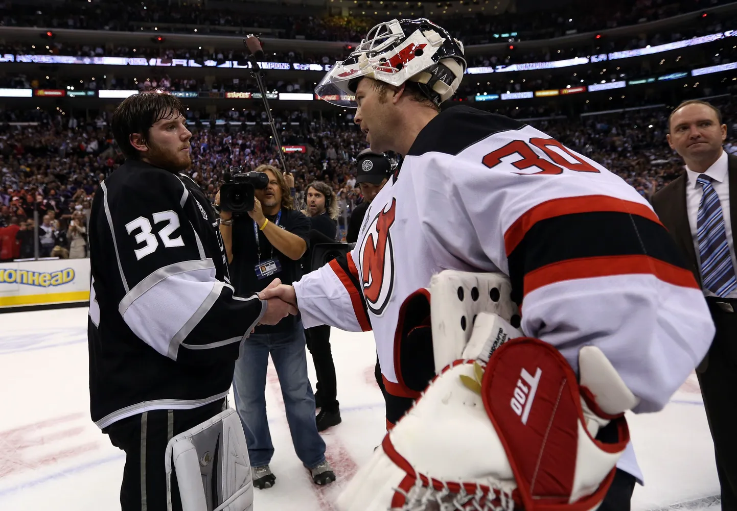 Martin Brodeur (paremal)