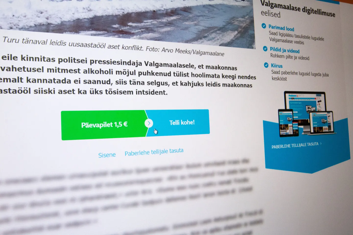 Valgamaalase digilehe sisselogimine