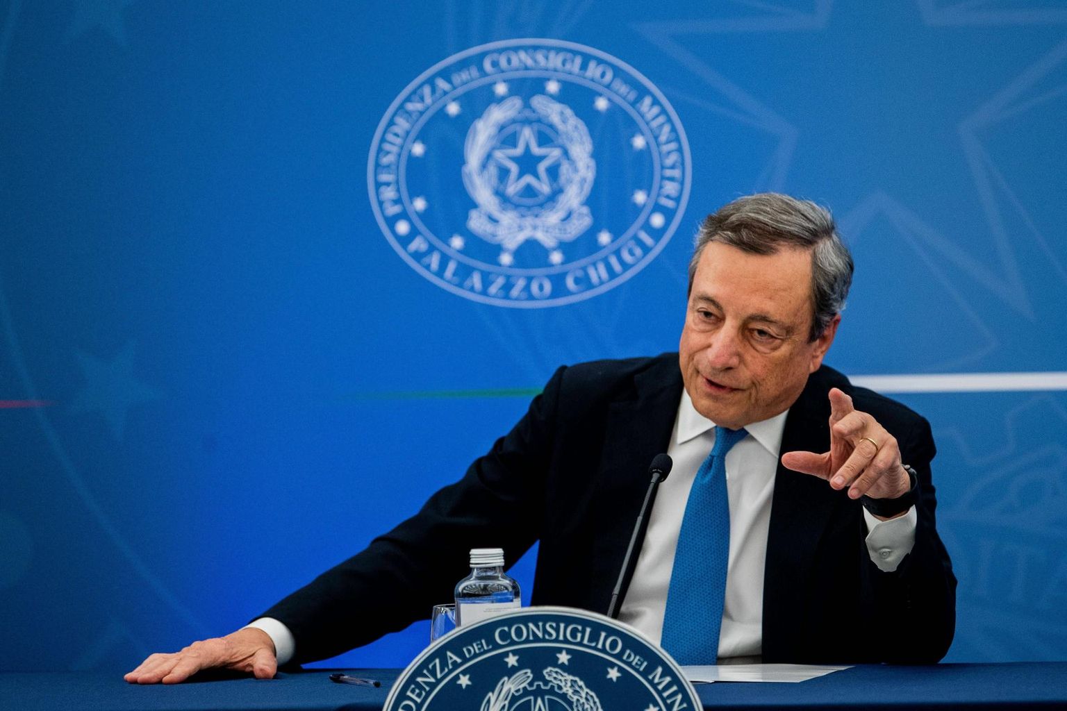 Itaalia peaminister Mario Draghi selle nädala alguses
pressikonverentsil.