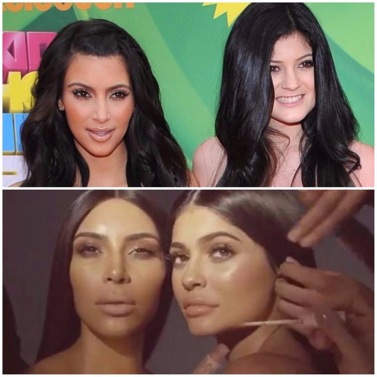 Kim Kardashian ja Kylie Jenner 2011 / 2017 / Scanpix
