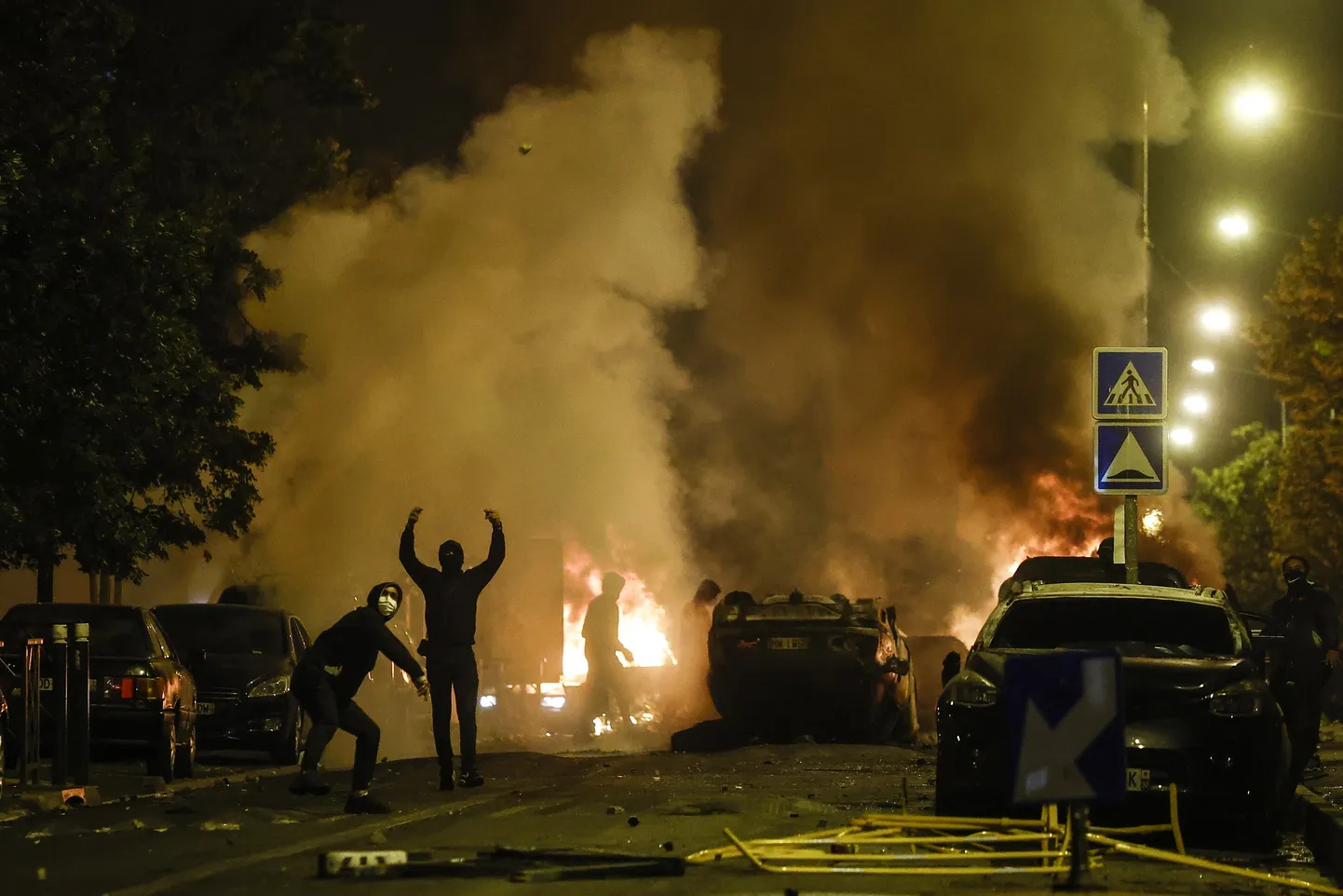 Антиполицейские протесты в Нантере, недалеко от Парижа, где 17-летний молодой человек был застрелен сотрудниками дорожной полиции. 29 июня 2023 года.
