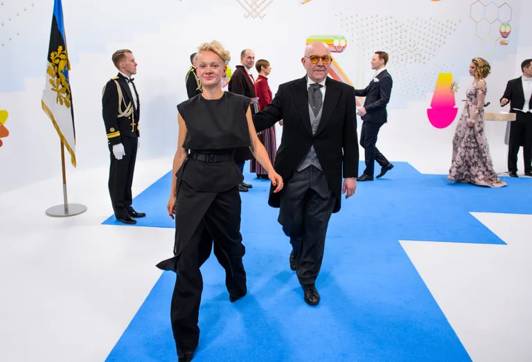 Näitleja Andrus Vaarik ja tütar Marta Vaarik.