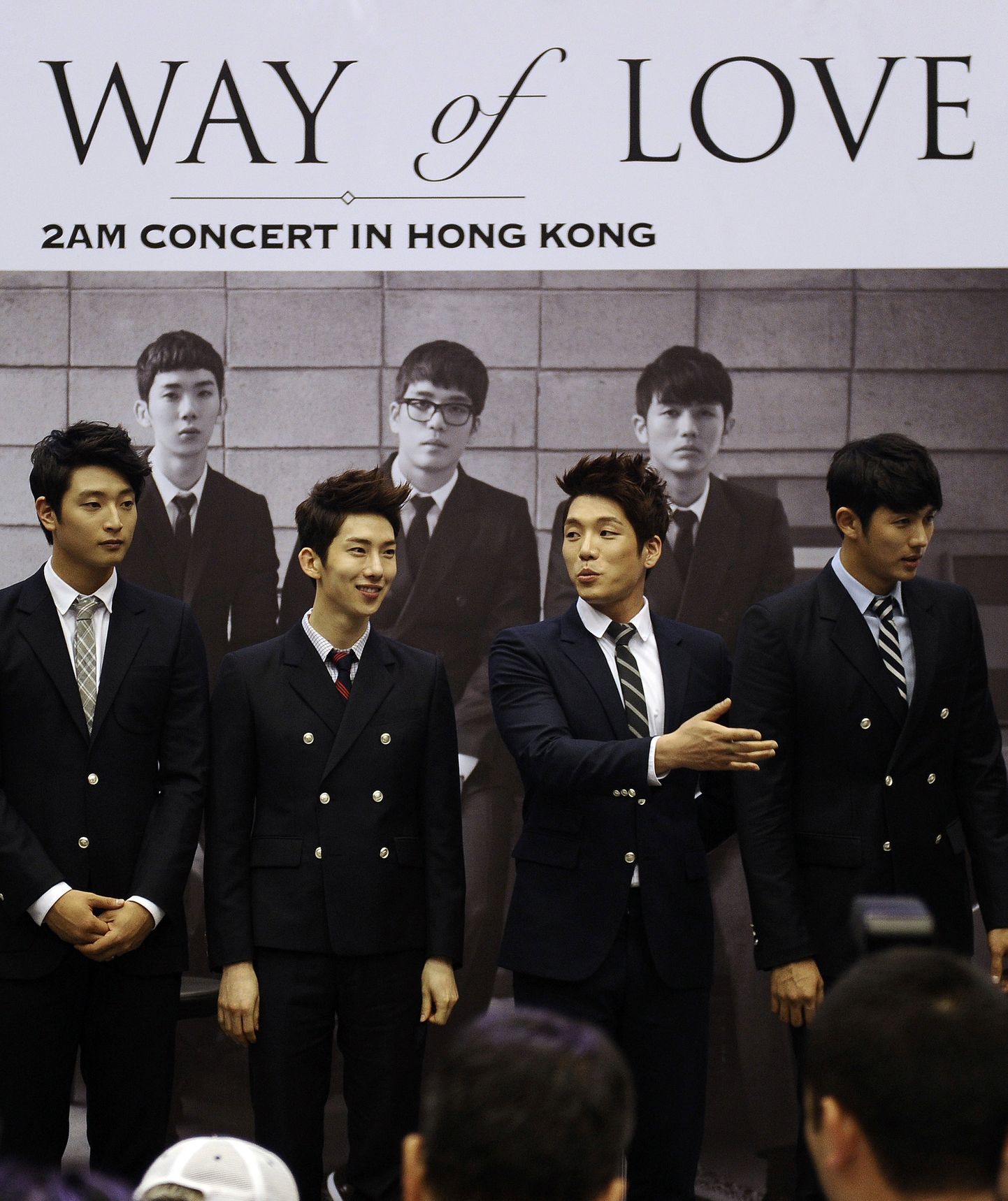 K-popi ansambel 2AM (vasakult paremale): Jung Jinwoon, Jo Kwon, Lee Changmin ja Lim Seulong.