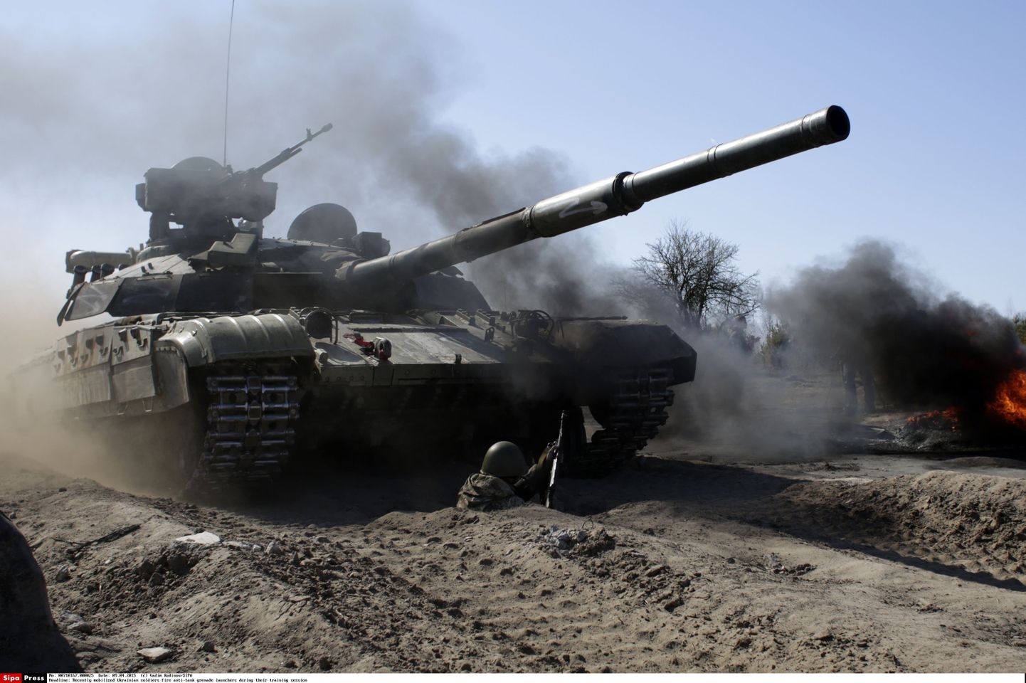 Ukraina sõdurid harjutavad tankitõrjerelvade kasutamist Žitomiri polügoonil.