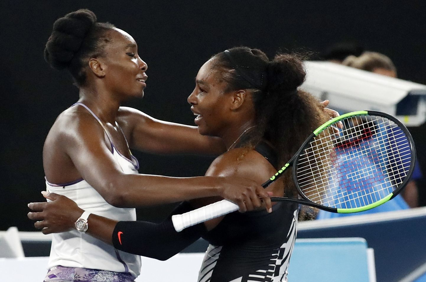 Serena Williams (paremal) ja tema õde Venus.
