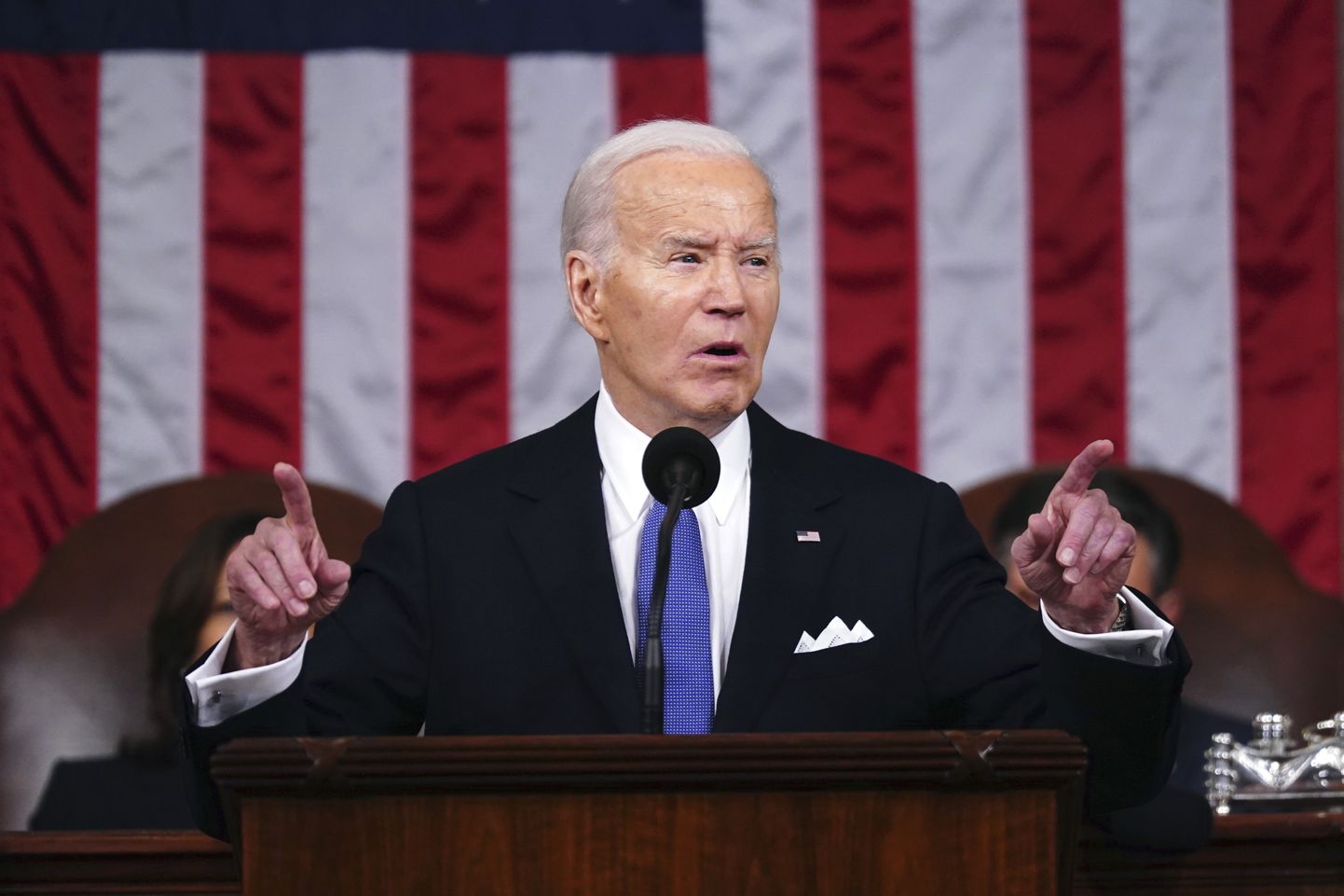 USA president Joe Biden kongressis aastakõnet pidamas 7. märtsil 2024.