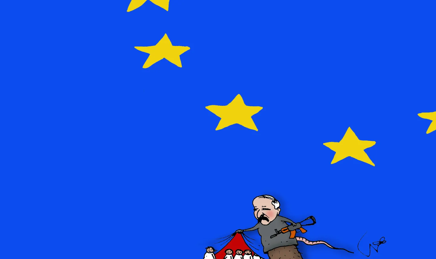 Urmas Nemvalts joonistab.