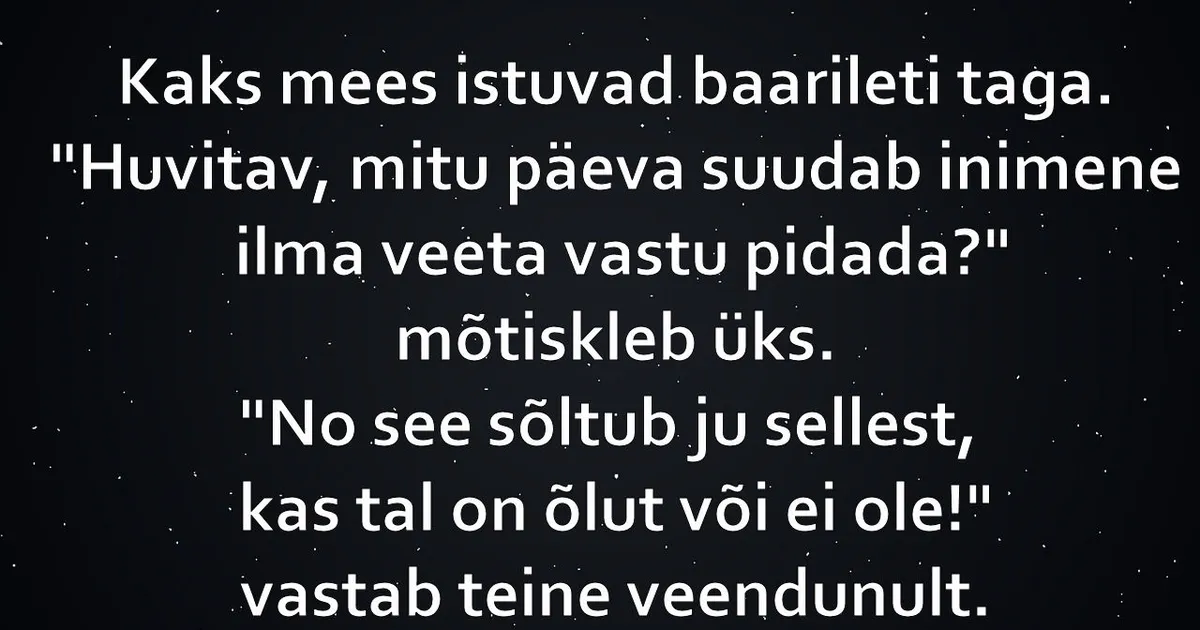 Mitu päeva suudab inimene ilma veeta vastu pidada?