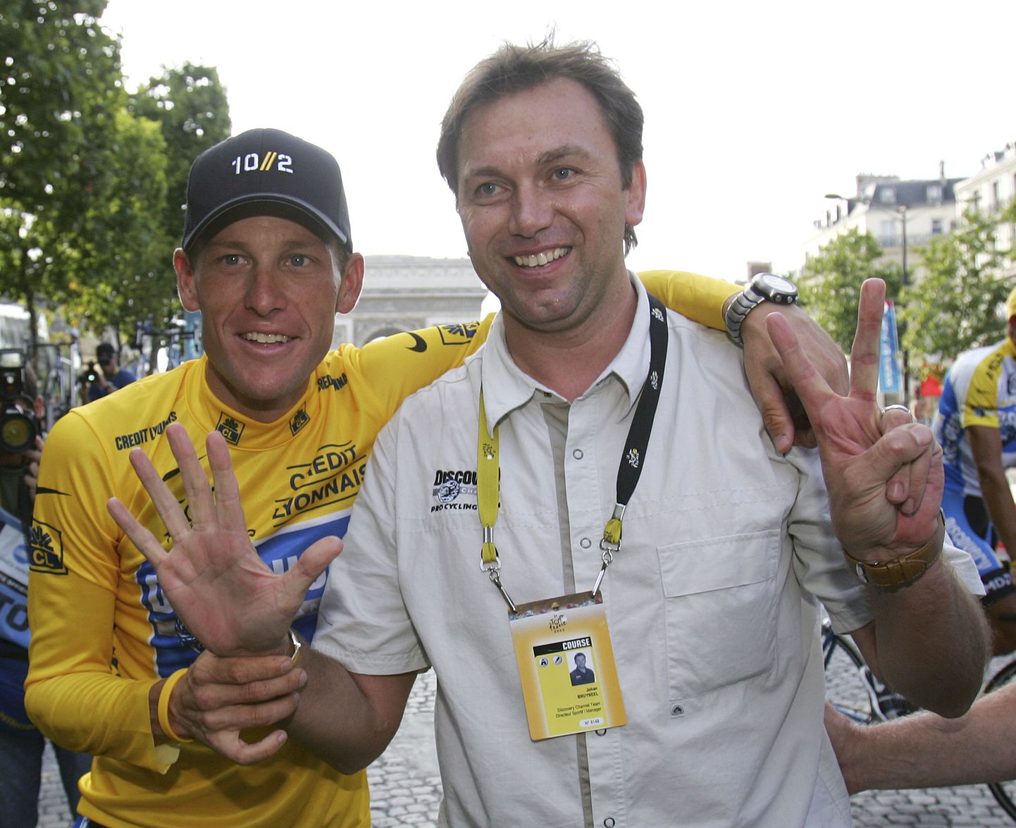 Lance Armstrong (vasakul) ja Johan Bruyneel.