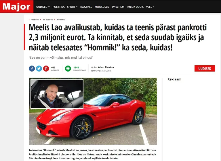 Libauudises üritatakse kergusklikke püüda lubadusega miljoneid teenida.