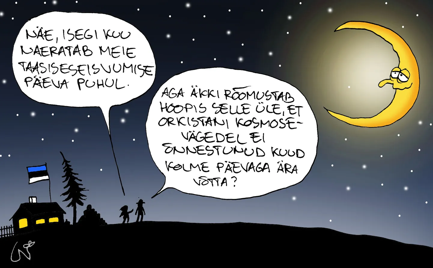 Urmas Nemvalts joonistab.
