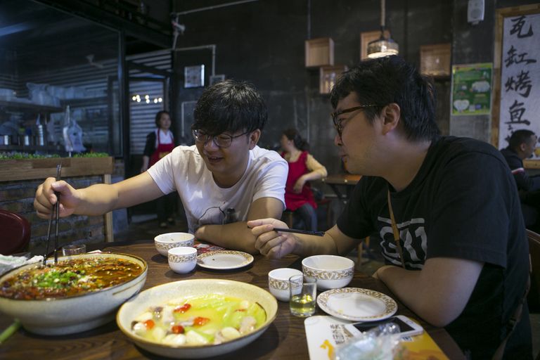 Restoran ja külastajad Hiinas