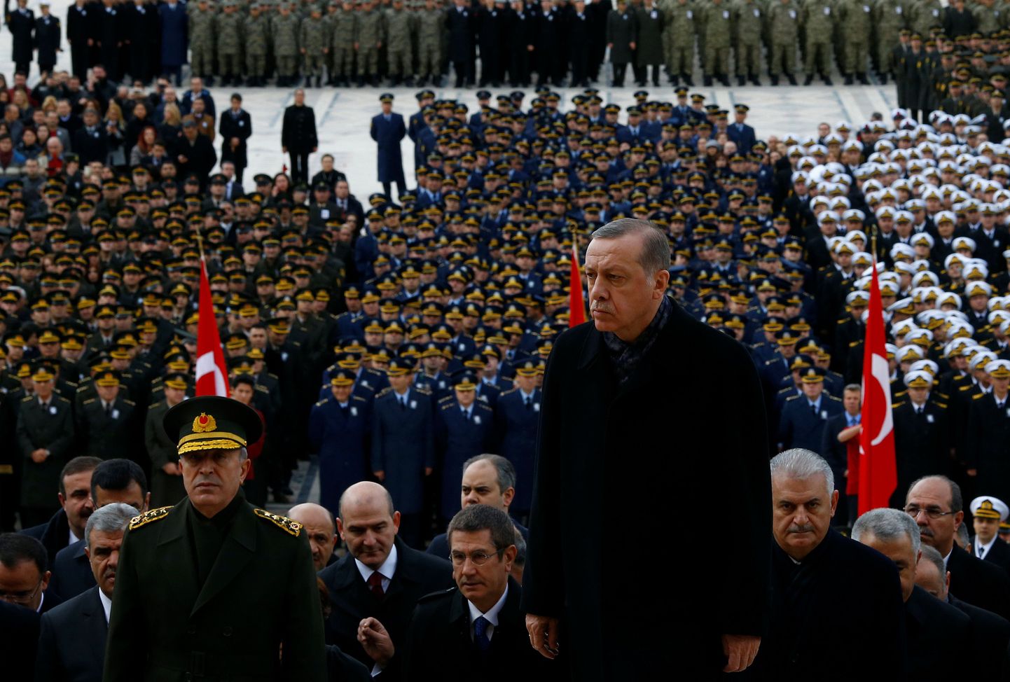 Türgi president Tayyip Erdogan Mustafa Kemal Atatürki surma-aastapäeva tseremoonial 10. novembril Ankaras.