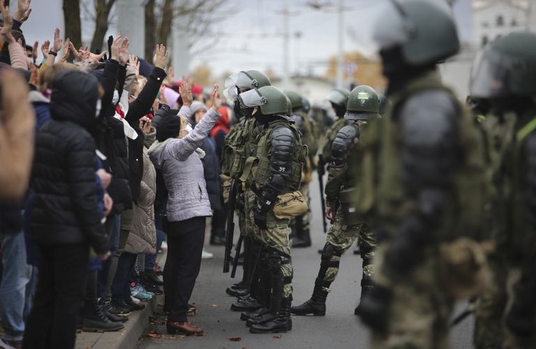 Протесты против официальных результатов президентских выборов в Минске, 2020 год.