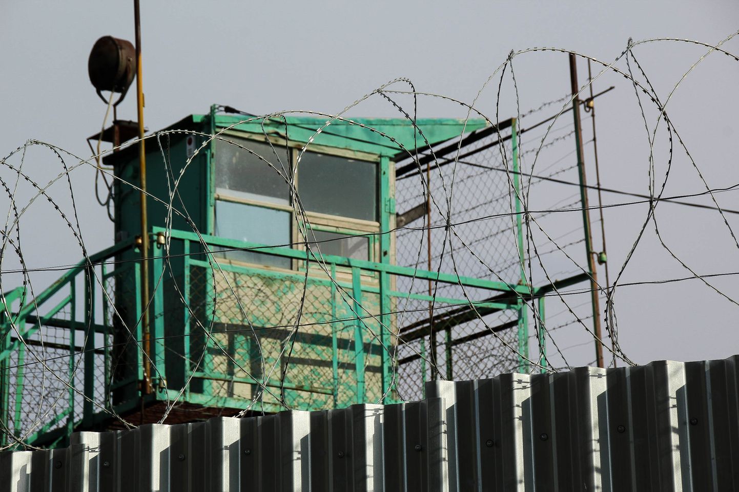 Колючая проволока вокруг тюремной больницы в Саратове