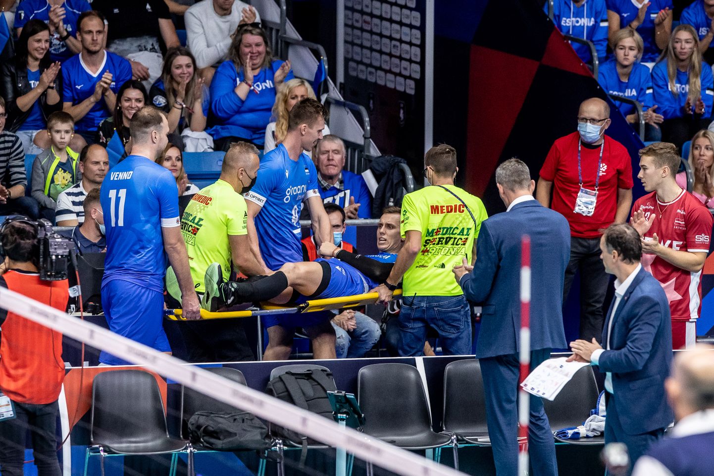 Foto 2021. aasta septembrist: Eesti võrkpallikoondislane Karli Allik sai EMil vigastada ning oli sunnitud vahele jätma kogu klubihooaja.