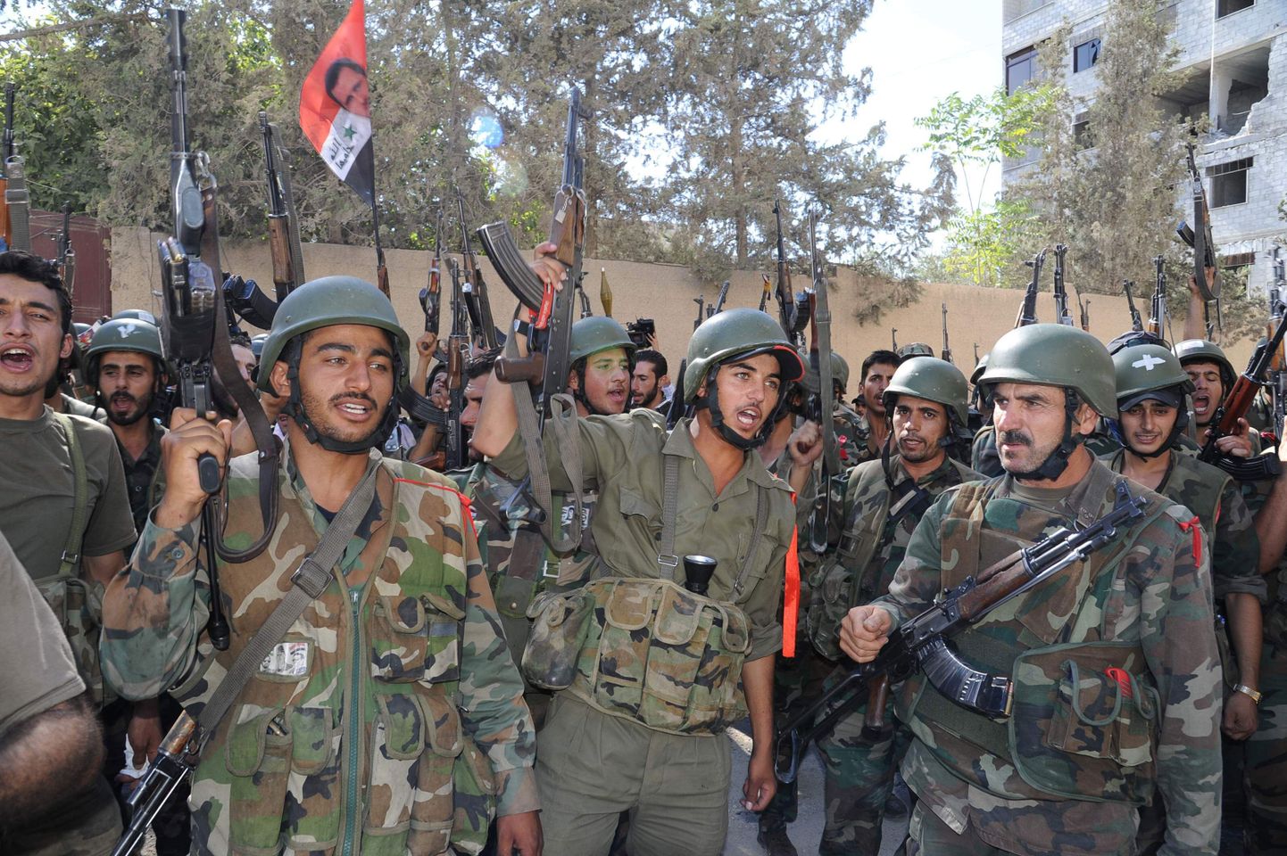 Süüria valitsusväed 4. augustil Damaskuse äärelinnas.