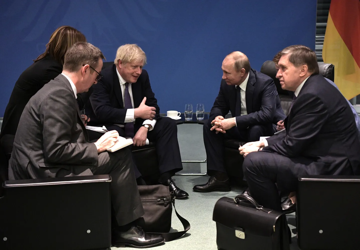 Boris Johnson ja Vladimir Putin Liibüa konverentsil 19.01.