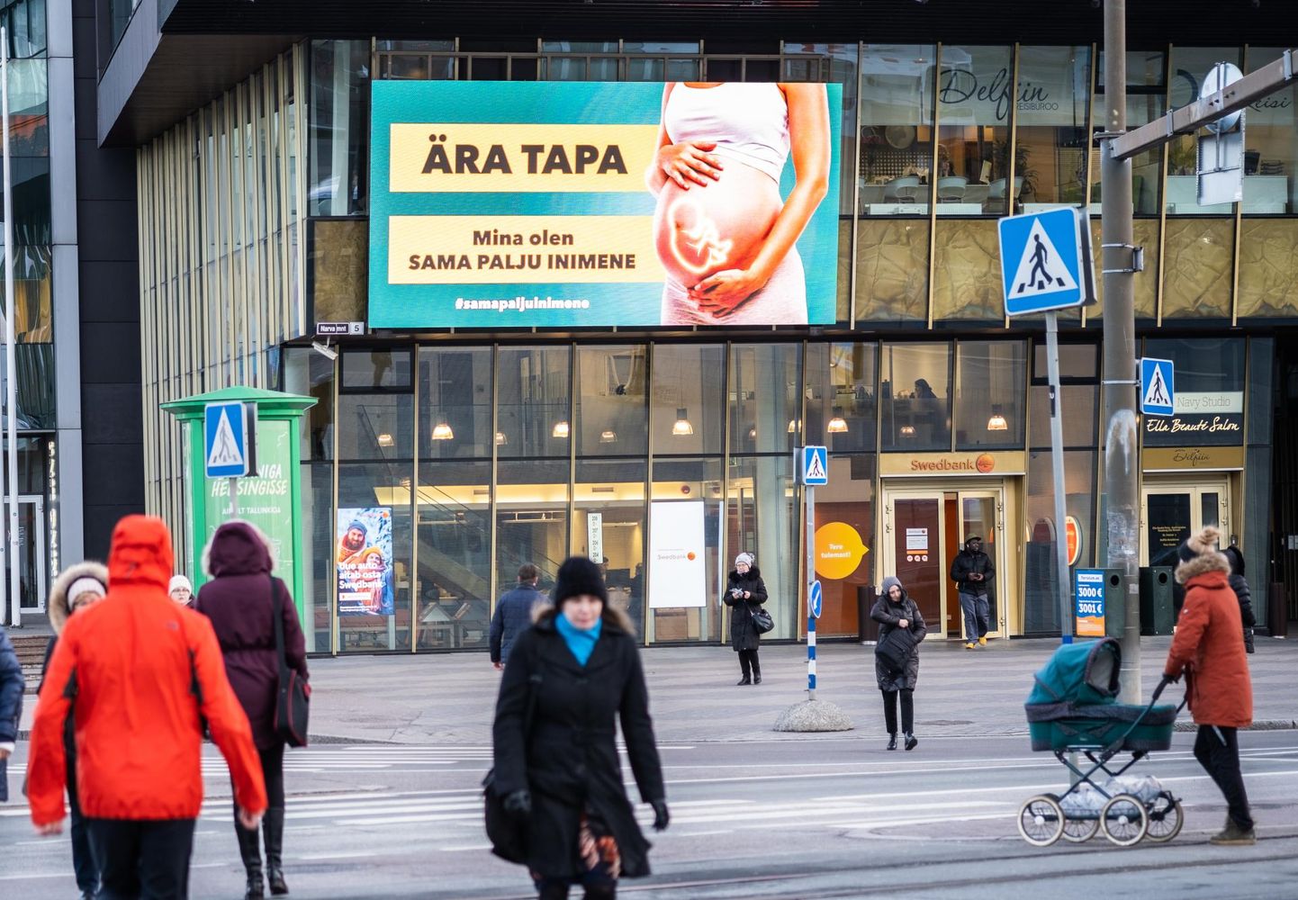 Raseduse katkestamine on teemaks ka Eestis. Objektiiv.ee abordivastane reklaamikampaania #samapaljuinimene. FOTO: Madis Veltman