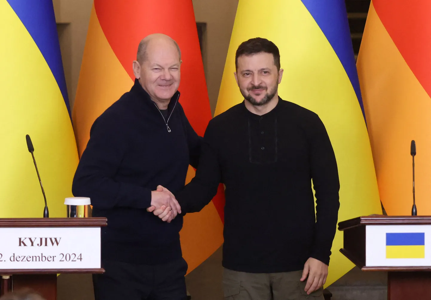 Saksamaa liidukatsler Olaf Scholz kohtub Kiievis president Zelenskõiga. 02.12.24.