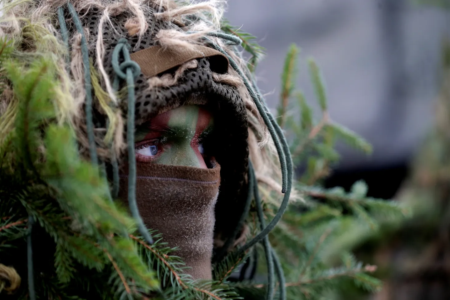 Lietuvas karavīrs militāro mācību laikā.