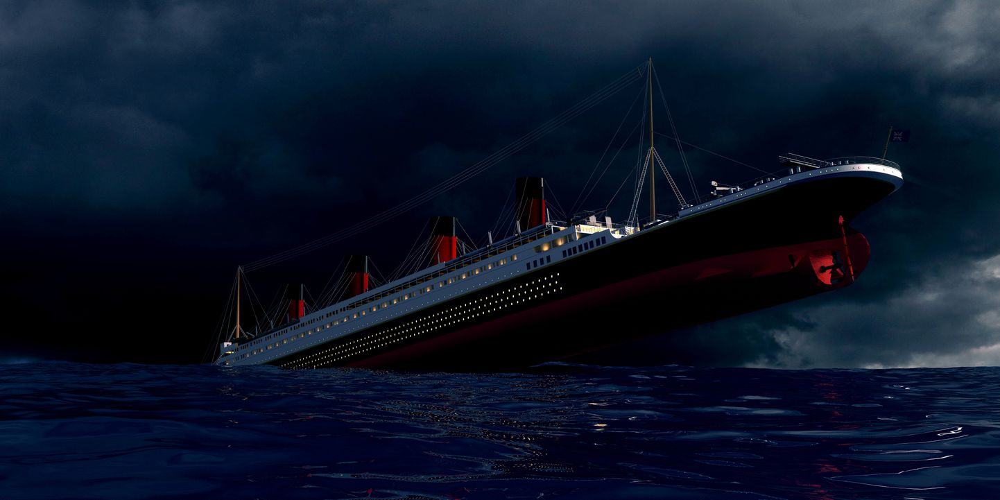 Вот так погибал "Титаник". Иллюстративное фото
