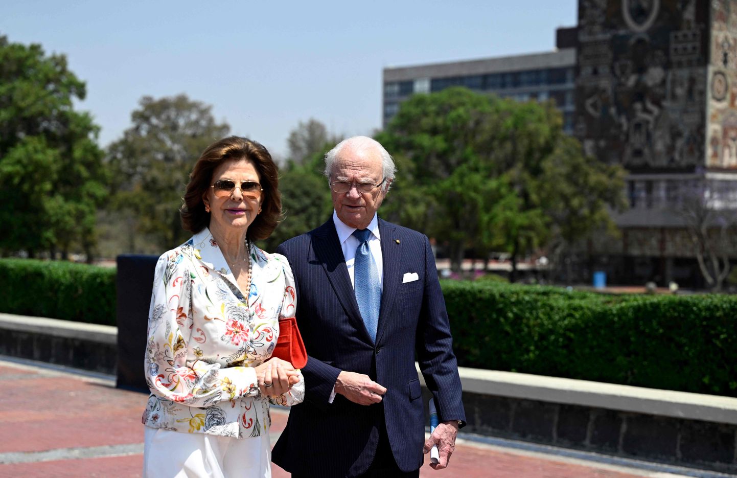 Rootsi kuningas Carl XVI Gustaf ja kuninganna Silvia 13. märtsil 2024 Mehhiko pealinnas Mexicos.