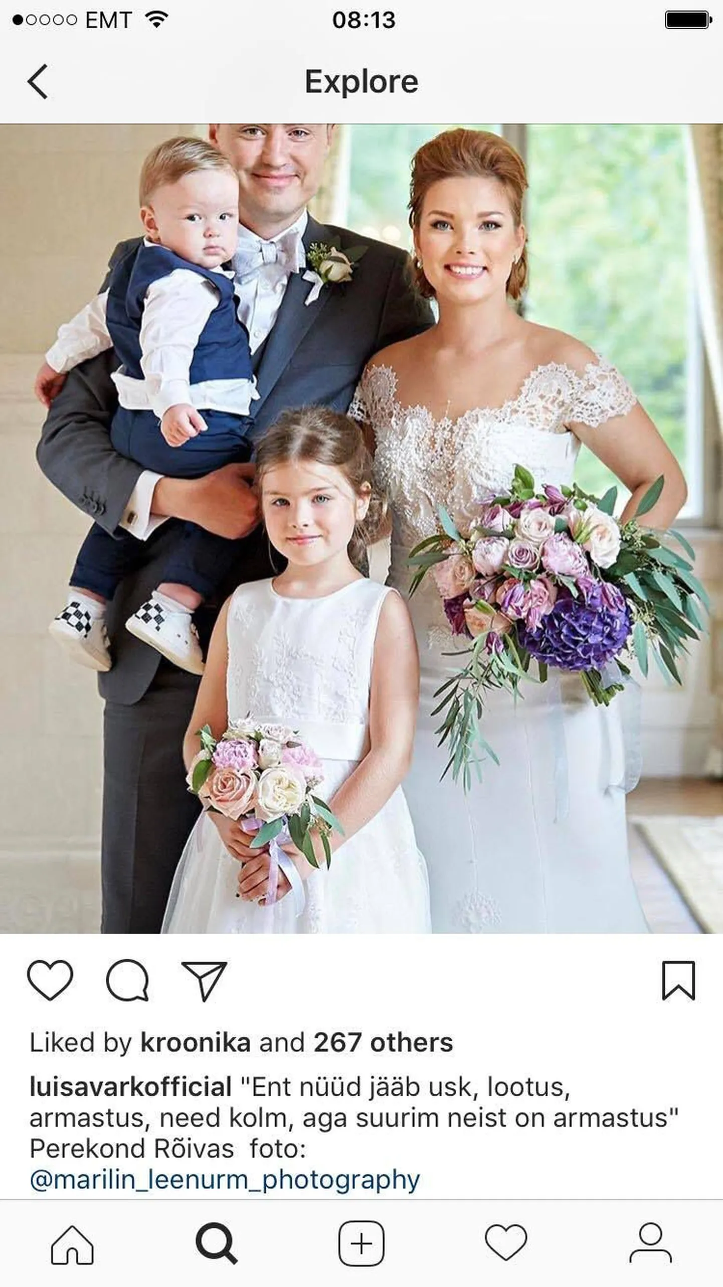 Luisa ja Taavi perepilt