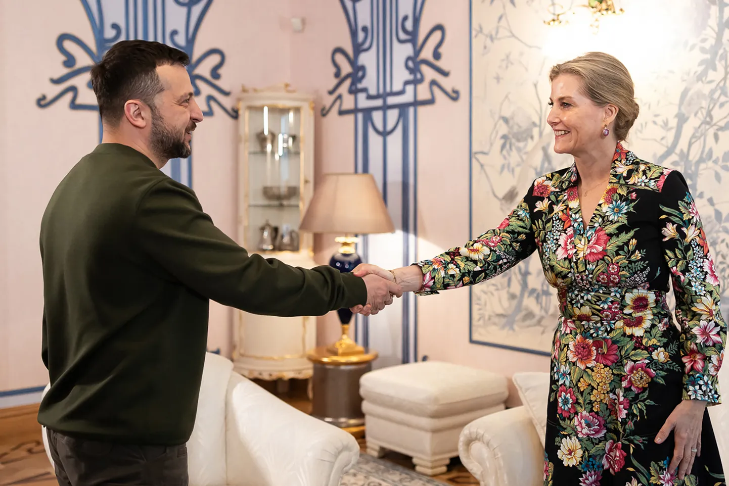 Briti Edinburghi hertsoginna Sophie külastas 29. aprillil Ukrainat, kohtudes nii presidendi Volodõmõr Zelenskõi kui esileedi Olena Zelenskaga (ei ole fotol).