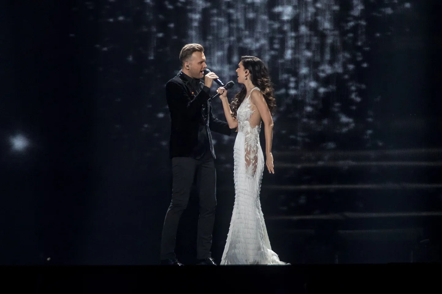 Laura ja Koit Eurovisiooni proovis.