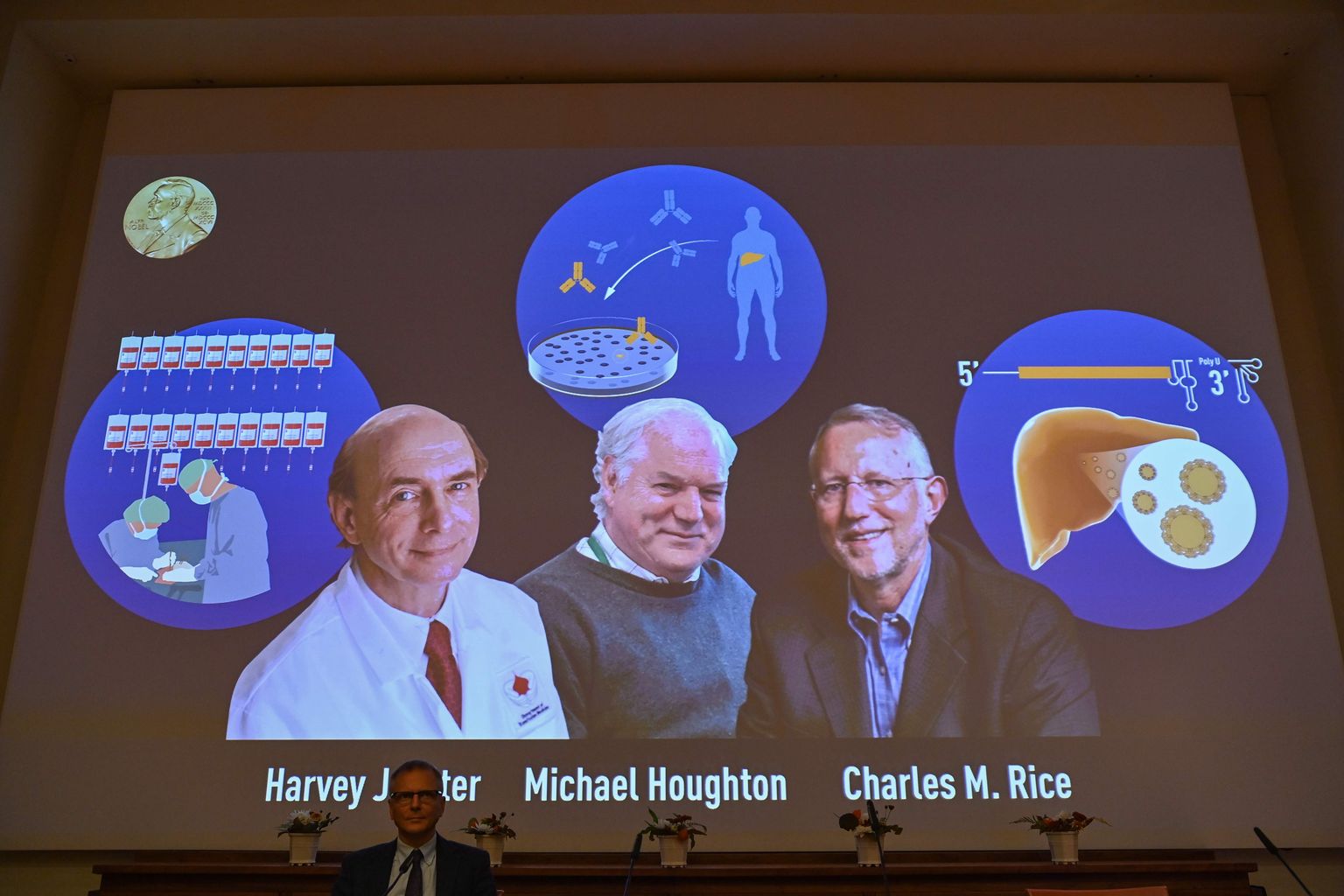 Täna pealelõunal teatas Rootsi Kuninglik Meditsiiniinstituut, et selle aasta meditsiini- või füsioloogia Nobeli preemia laureaadid on C hepatiidi viiruse avastajad Harvey J. Alter, Michael Houghton ja Charles M. Rice.