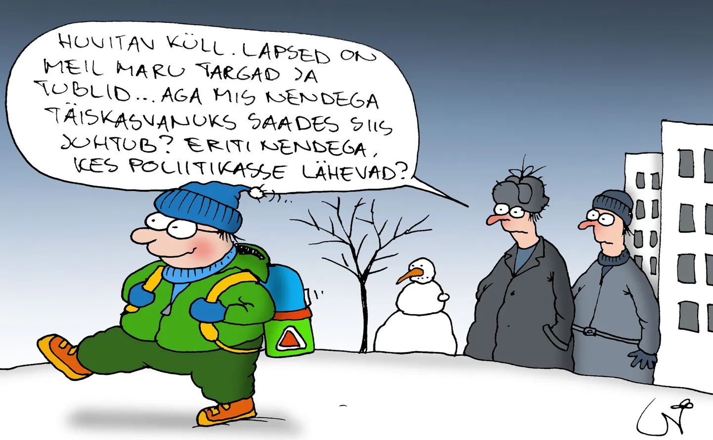 Urmas Nemvalts joonistab.