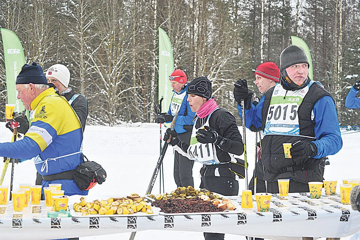 Tartu maratoni toidupunkt.