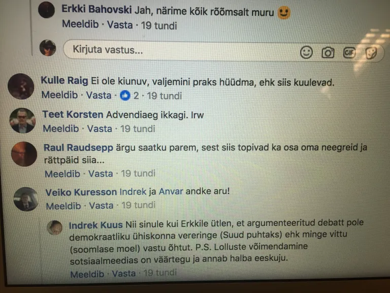 Postitus Facebookist.