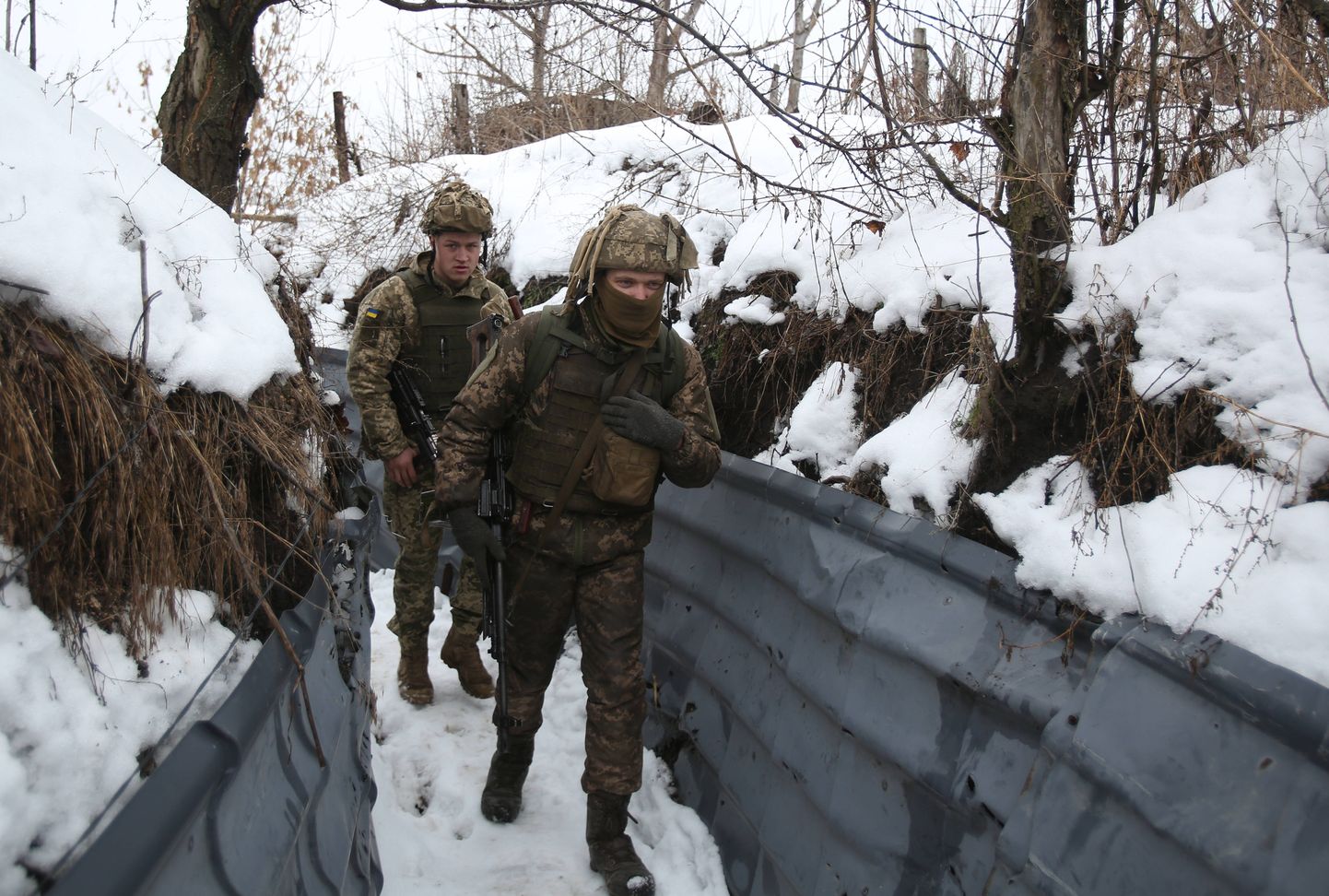 Ukraina sõjaväelased Donetski rindel veebruari alguses.