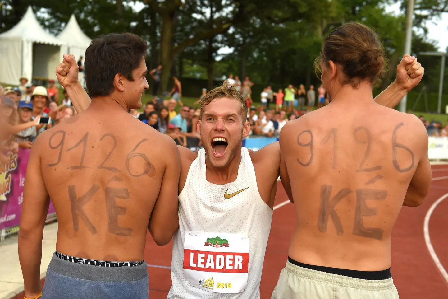 Prantslane Kevin Mayer pärast Talence’i kümnevõistluse 1500 meetri jooksu.