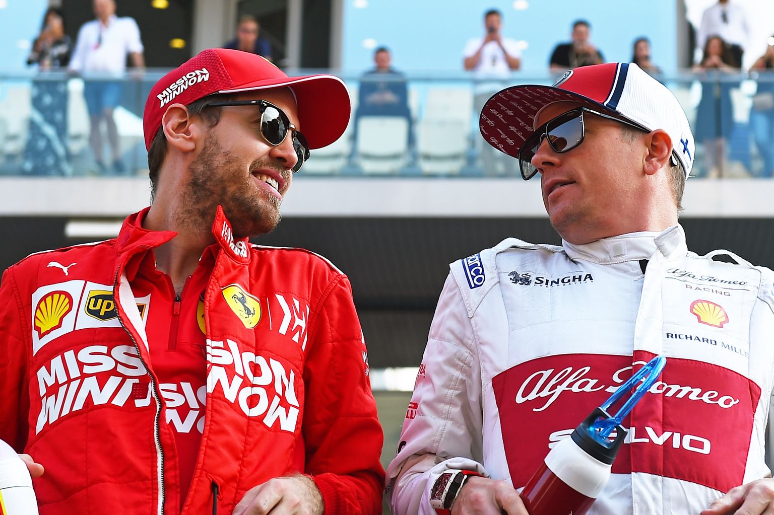 Sebastian Vettel ja Kimi Räikkönen.