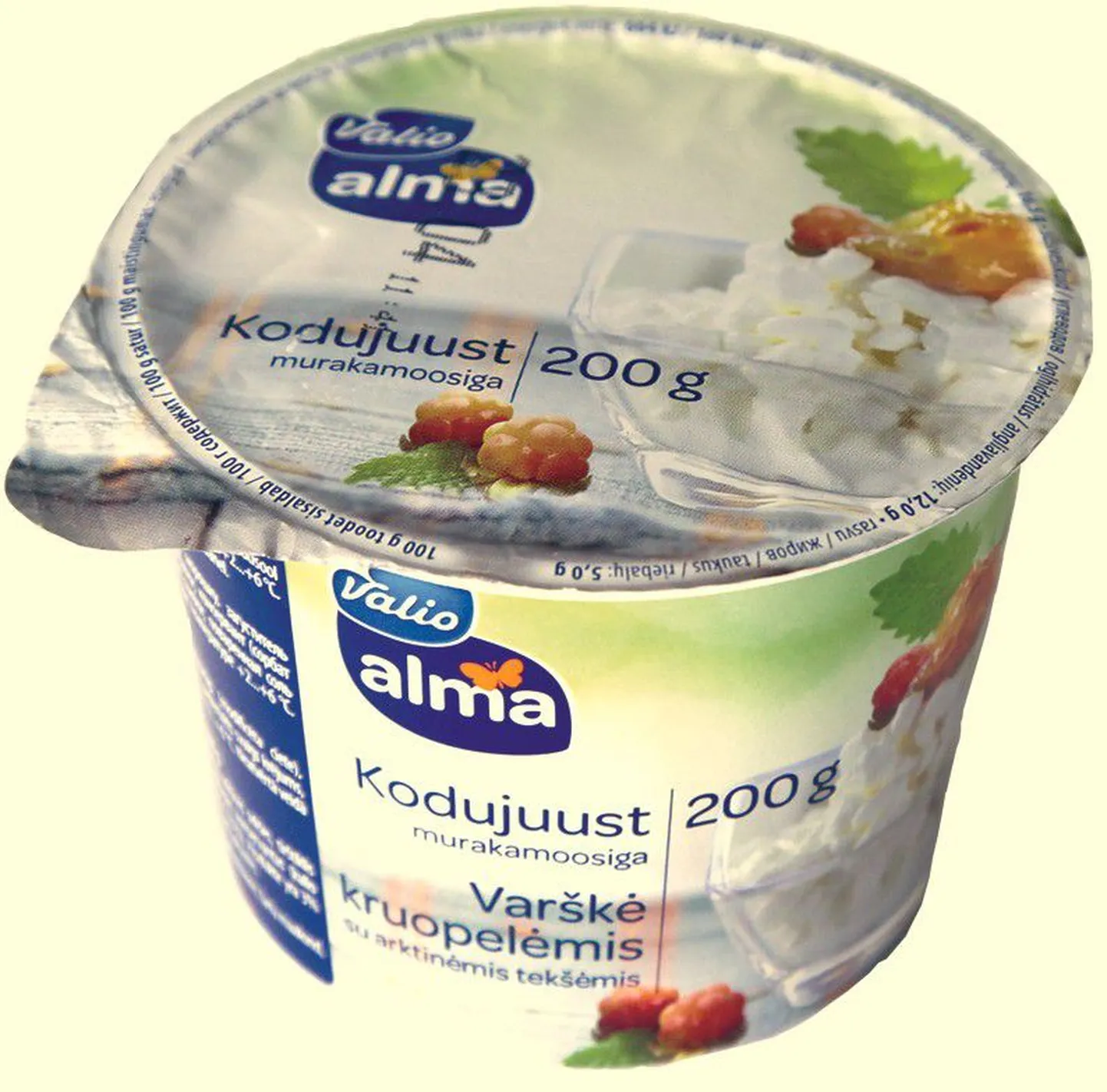 Домашний сыр с морошкой Valio Alma