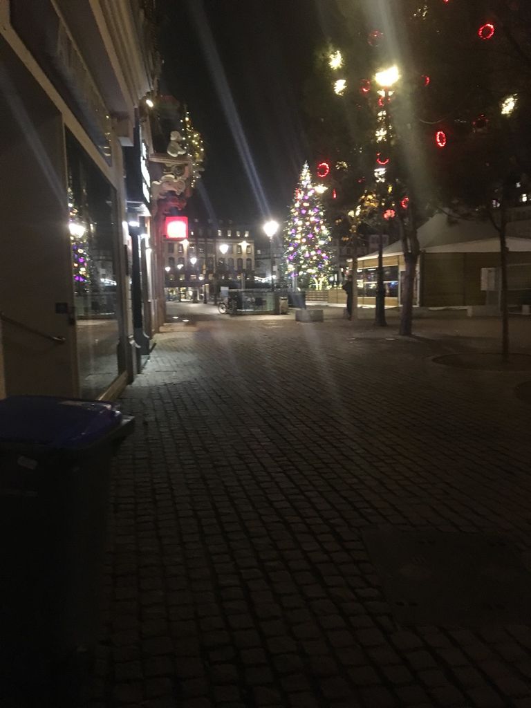 Pildil paistab jõuluturg, mille politsei on ümber piiranud ja kuhu sisenemine on keelatud. Puu taga peidab end snaiper.