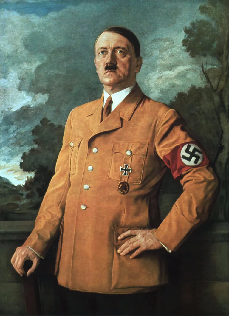 Maal, millel on kujutatud Adolf Hitlerit. Umbes sellise kinkis Hitler Soome marssalile Carl Gustaf Mannerheimile