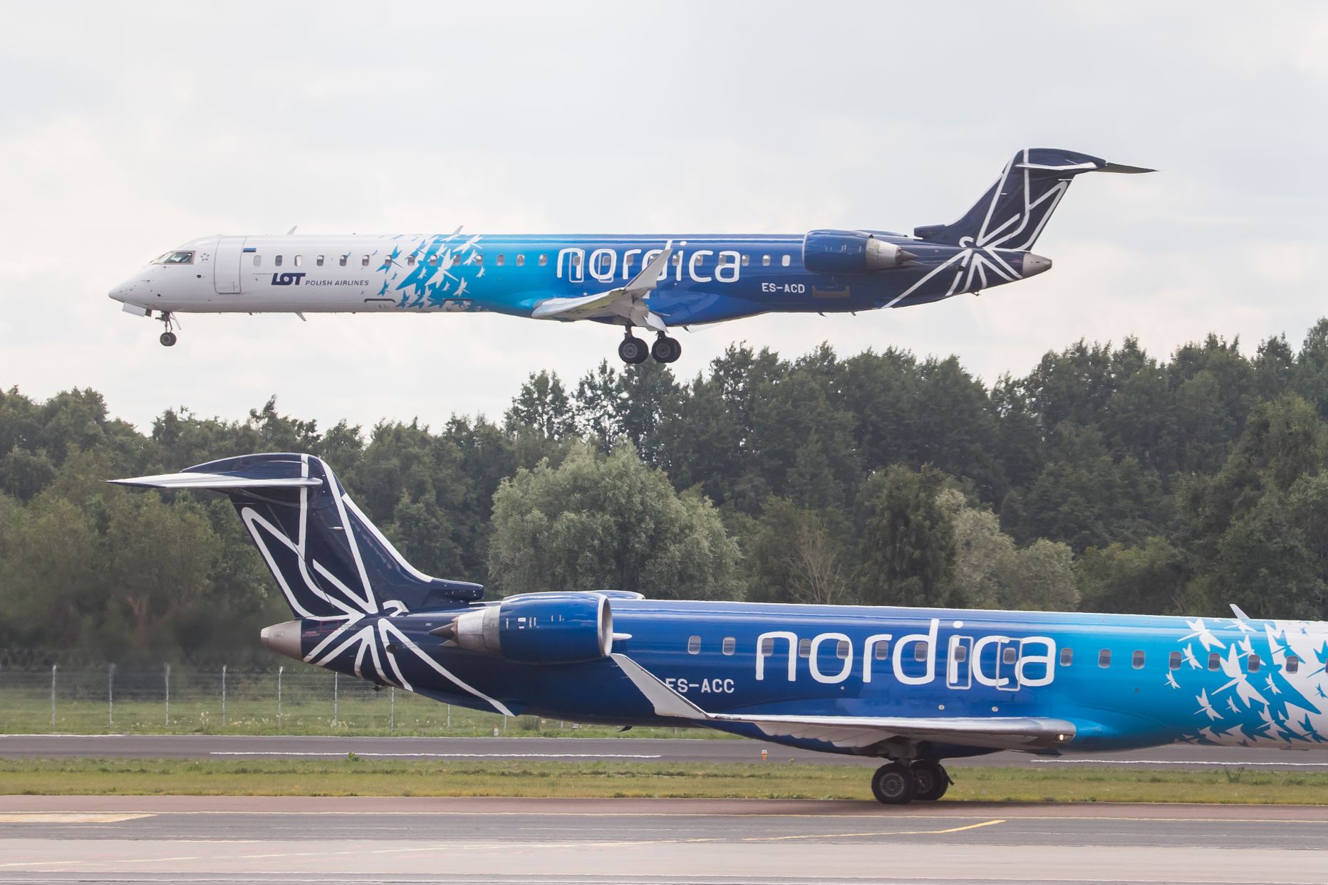 Nordica planes at Tallinn airport.