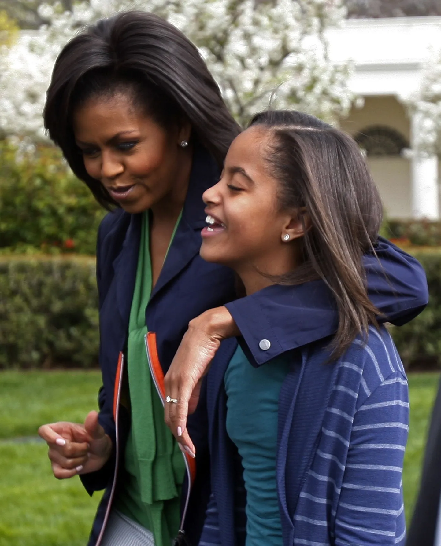 Мишель Обама и ее дочь Малия.