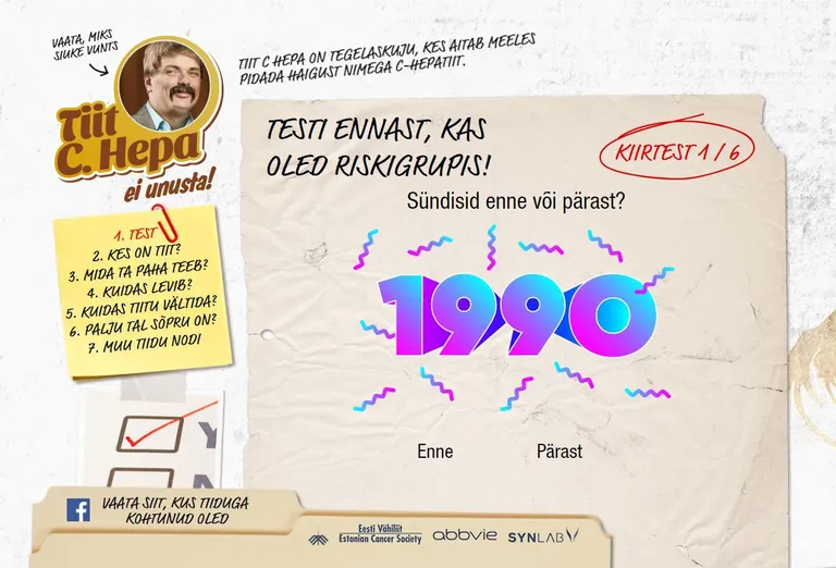 Riskirühma kuuluvad inimesed, kellele on tehtud vereülekanne enne 1994. aastat. / Eesti Vähiliit.