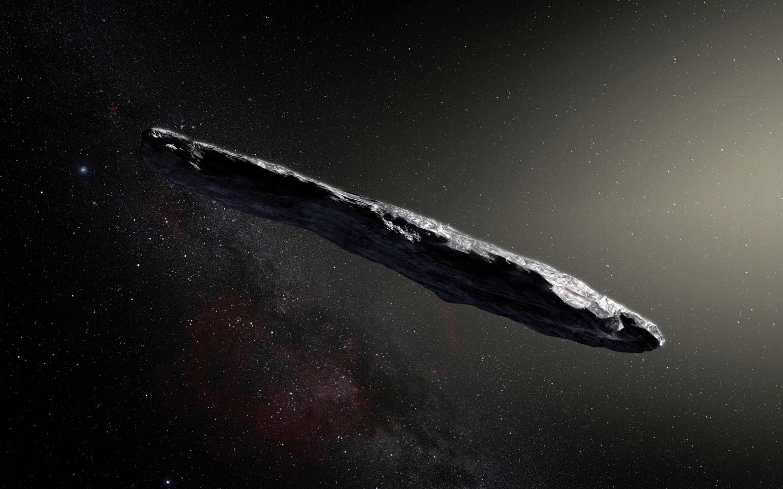Oumuamua kunstniku kujutises.