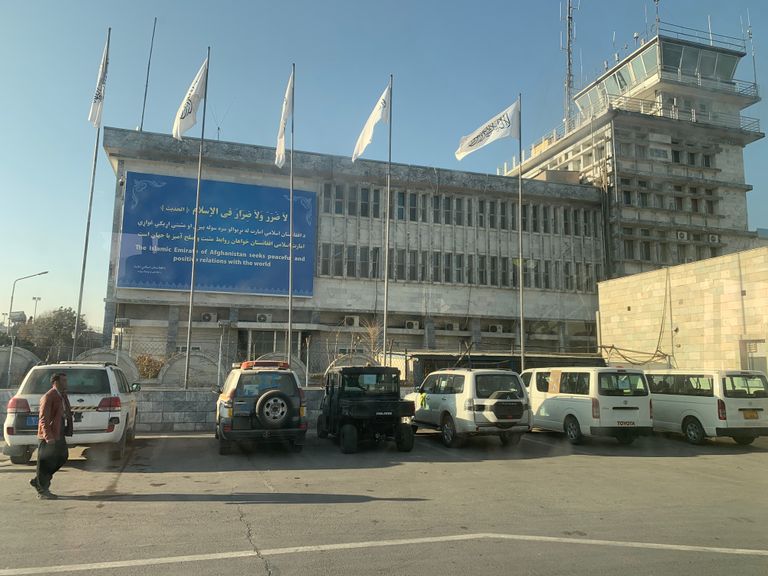 Kabul airport.