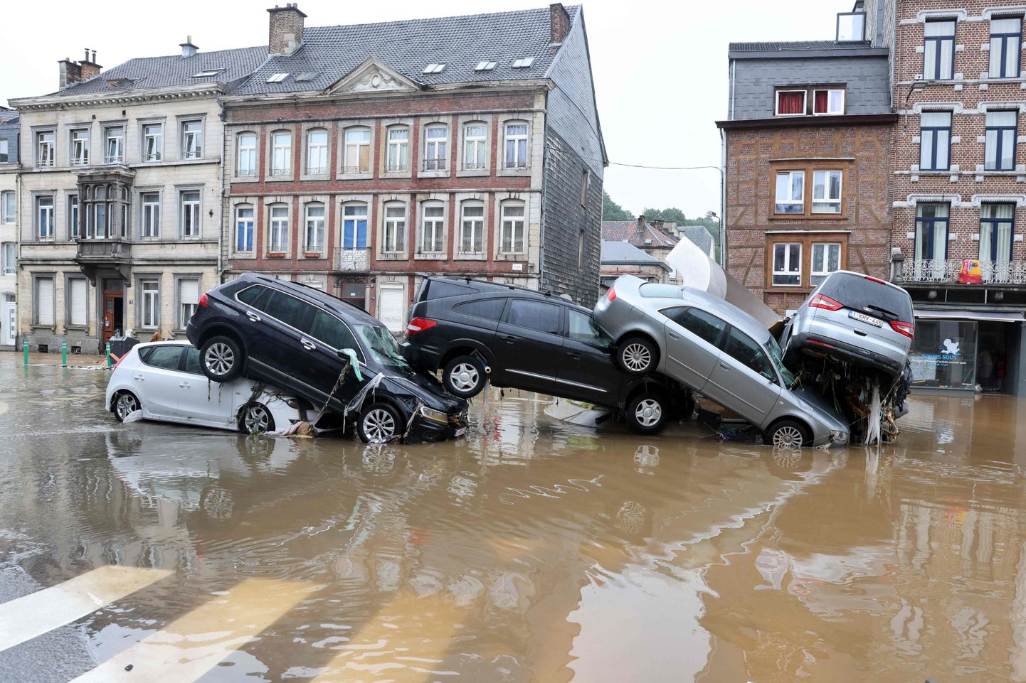 Verviersi linn eile pärast tormi.