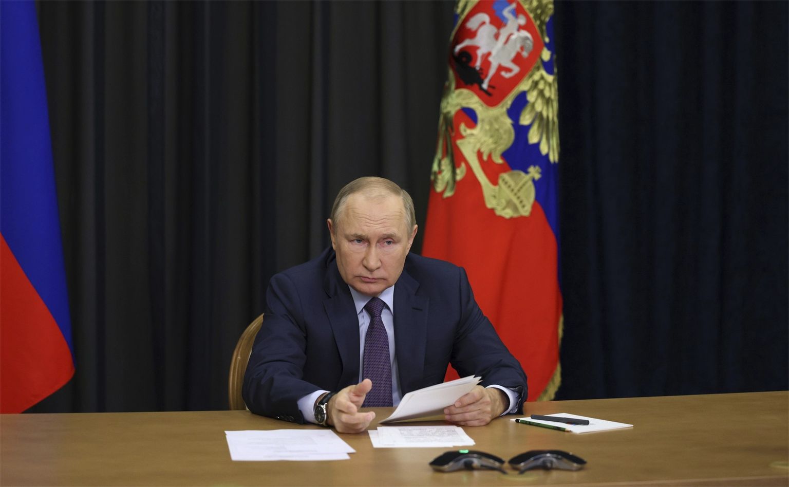 Venemaa president Vladimir Putin juhatab eile Sotšist videokohtumist.